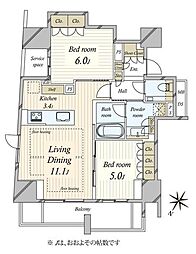 間取図画像 2LDK