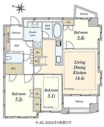 間取図画像 3LDK