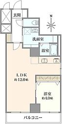 麻布永坂レジデンス 1LDKの間取図画像