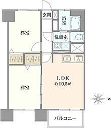 高田馬場住宅 2LDKの間取り