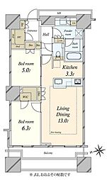 間取図画像 2LDK
