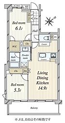 間取図画像 2LDK