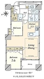間取図画像 2SLDK
