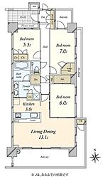 ITOPIA桜新町イストハウス 3LDKの間取図画像