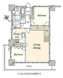 間取図画像 2LDK