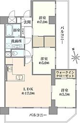 コスモ南砂町 3LDKの間取図画像