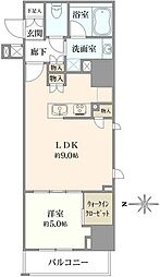 クレイシア秋葉原ラグゼスウィート 1LDKの間取図画像