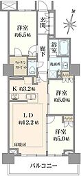 プラウドタワー川口クロス 3LDKの間取図画像