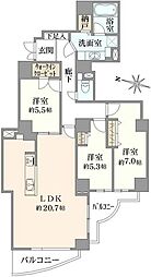 ザ・ガーデンタワーズサンセットタワー 3LDKの間取図画像