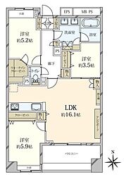 ライオンズプラザ西大島駅前 3LDKの間取図画像