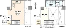 ワールドシティタワーズブリーズタワーB1棟 1LDKの間取図画像