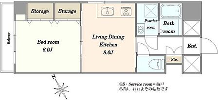 1LDK 間取り
