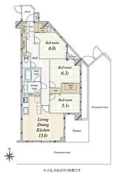 間取図画像 3LDK