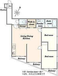 間取図画像 2LDK
