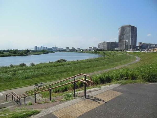 多摩川緑地 440m