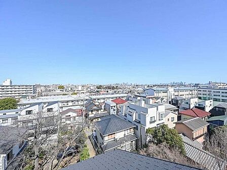 低層住居が続いており最上階ならではの眺望をお楽しみいただけます。