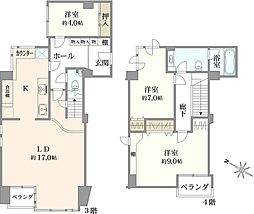 メゾンベール成城 3LDKの間取図画像