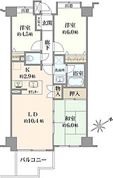 ハイホーム砧公園 3LDKの間取図画像