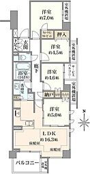プラウドシティ元住吉 4SLDKの間取図画像