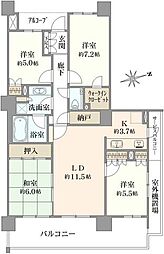 ザステージオパークフロントタワー 4SLDKの間取図画像