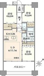 ヴェレーナグラン赤羽北マスタープレイス 3LDKの間取図画像