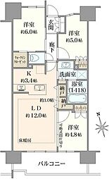 プラウド朝霞本町 3LDKの間取り