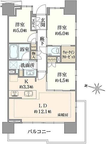 間取り パークホームズ練馬豊島園ステーションプレミア 8階/-