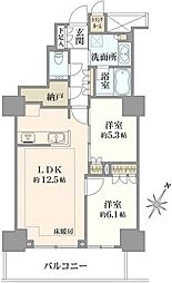 プラウドタワー石神井公園 2LDKの間取図画像