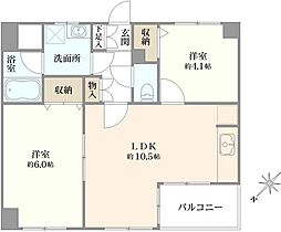 間取図画像 2LDK