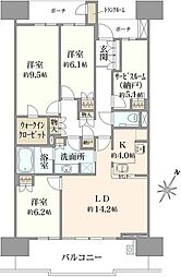 プラウド新浦安 3SLDKの間取図画像