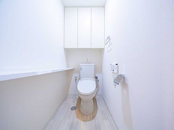 カウンター・収納付のトイレ