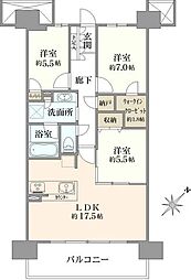 ウエリス浦和美園ノーステラス 3LDKの間取図画像