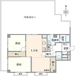 ライオンズマンション井の頭公園 2LDKの間取図画像