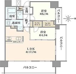 クリオ府中中河原 2LDKの間取り