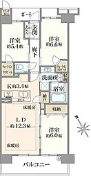 プラウド船橋三街区 3LDKの間取図画像