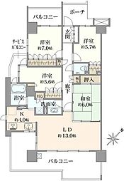ルネ船橋新高根レジデンシャルヴィラ 4LDKの間取図画像