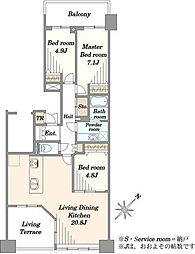 ガーデンプラザ新検見川14番館 3LDKの間取図画像