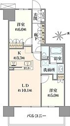 リビオ柏の葉キャンパス 2LDKの間取図画像