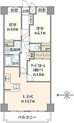 間取図画像 2SLDK
