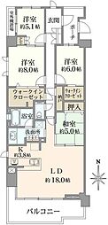ヒルコートテラス横浜汐見台C棟 4LDKの間取図画像