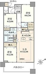 プラウドシティ日吉レジデンス2 3LDKの間取図画像