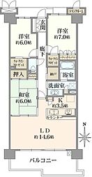 ルネ・エアズヒル4番館 3SLDKの間取図画像