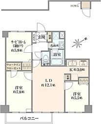 ガーデンホーム東寺尾ヒルズ 3LDKの間取り
