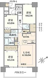 プラウドシティ日吉レジデンス2 3LDKの間取図画像