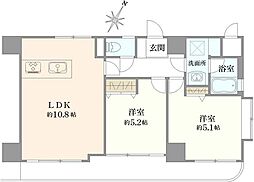 ライオンズマンション野毛山公園南 2LDKの間取図画像