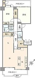 アルスあざみ野 2SLDKの間取図画像