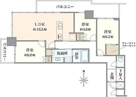 3LDK 間取り