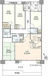 ララヒルズ7番街 4LDKの間取図画像
