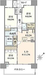 シエリア湘南辻堂 3SLDKの間取図画像