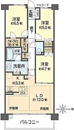 プラウド関目 3SLDKの間取り
